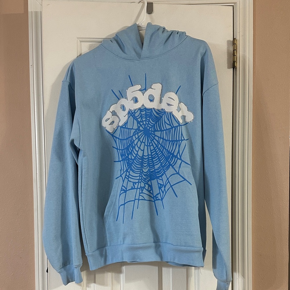 Spider Blue Graphic Hoodie